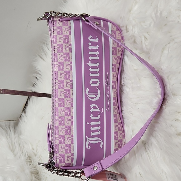 💜🔹️Juicy Couture🔹️ violet tulle fashionista shoulder bag + wallet Bundle Set - Picture 3 of 10